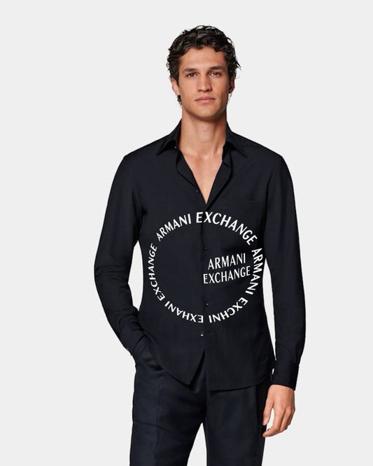 MEN'S AX CORE RING FULL SLEEVE  BLACK SHIRT