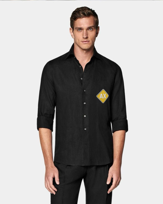 MEN'S DOWNTOWN  FULL SLEEVE BLACK SHIRT