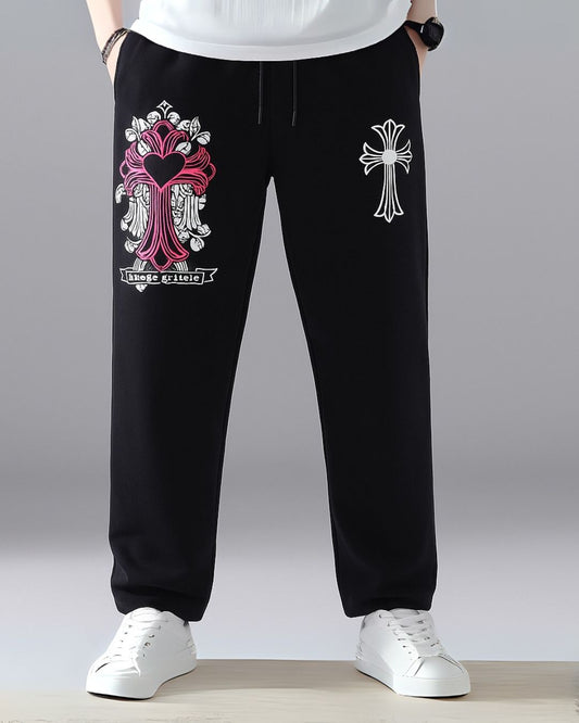 MEN'S HOLY EDGE  BLACK COTTON PANTS