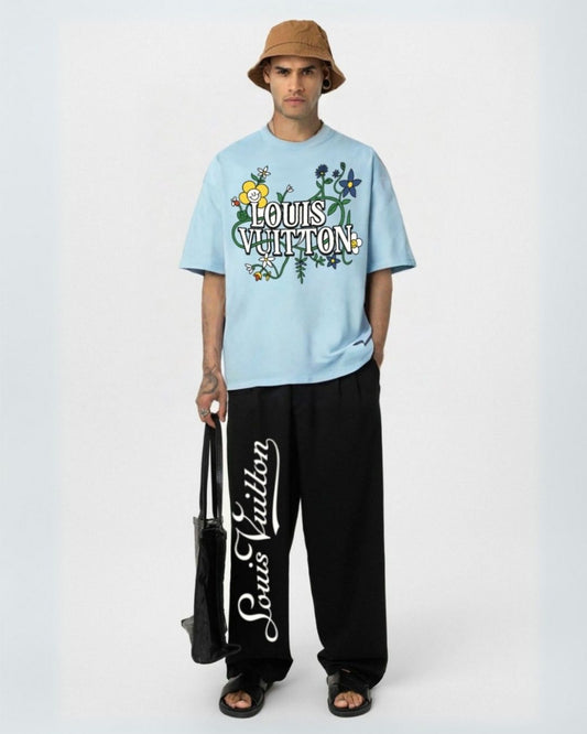 MEN'S  LV BLOSSOM CORDS (BLUE AND BLACK)