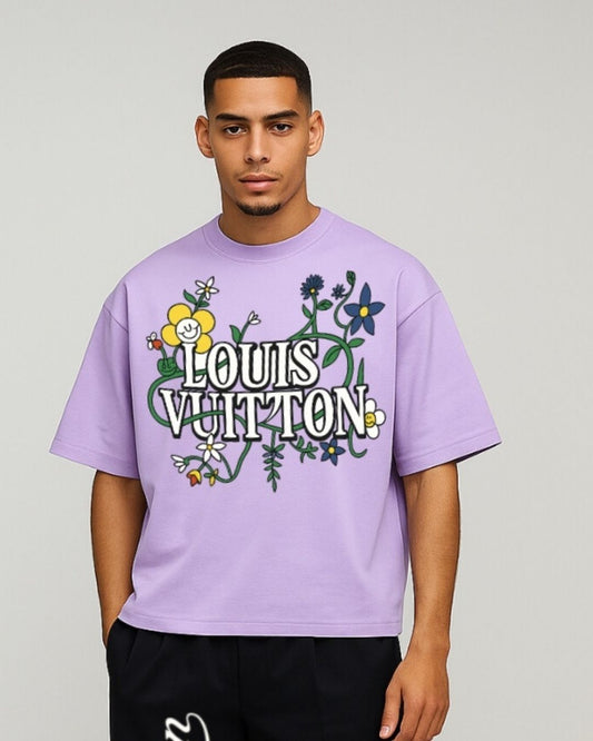 MEN'S  LV BLOSSOM OVERSIZED TSHIRT (PURPLE)