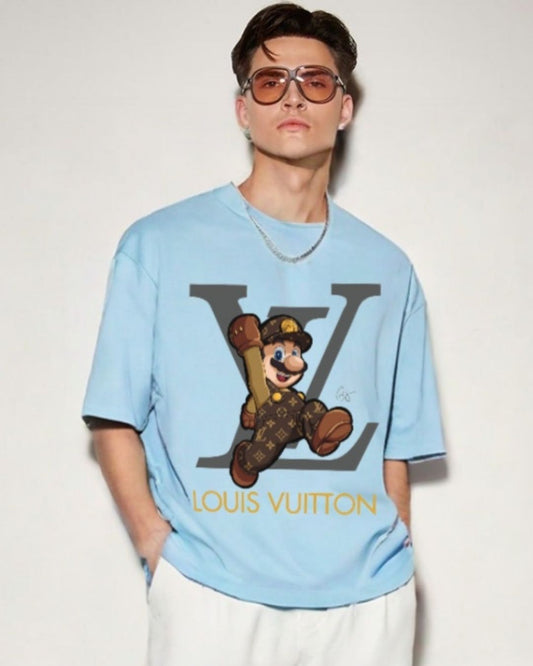 MEN'S LV MARIO OVERSIZED TSHIRT (BLUE)