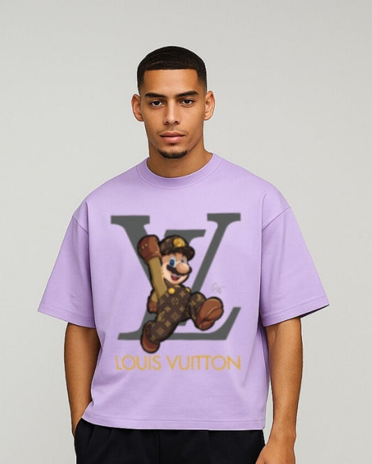 MEN'S LV MARIO OVERSIZED TSHIRT (PURPLE)