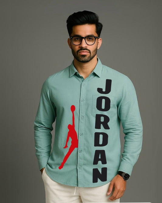 MEN'S UPHAND BASKETBALL FULL SLEEVE  GREEN SHIRT(*)