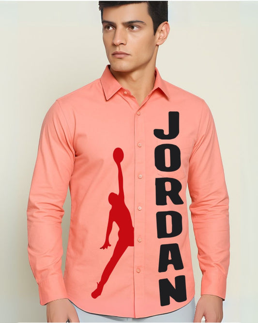 MEN'S UPHAND BASKETBALL FULL SLEEVE PEACH SHIRT(*)