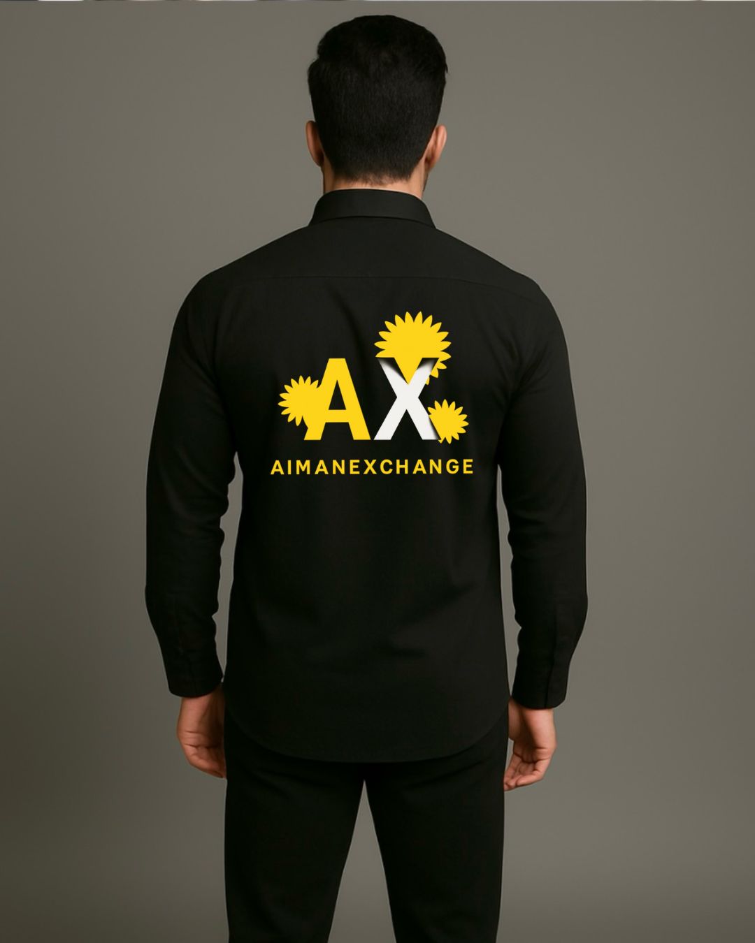 MEN'S DOWNTOWN  FULL SLEEVE BLACK SHIRT