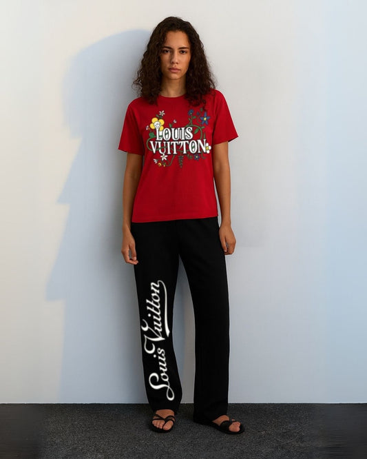 WOMEN'S  LV BLOSSOM CORDS (RED AND BLACK)