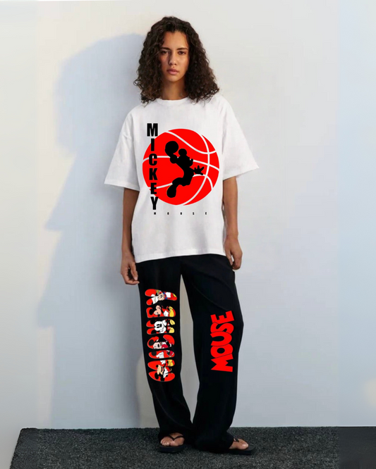 Women's bloody mickey cordset (white and black)