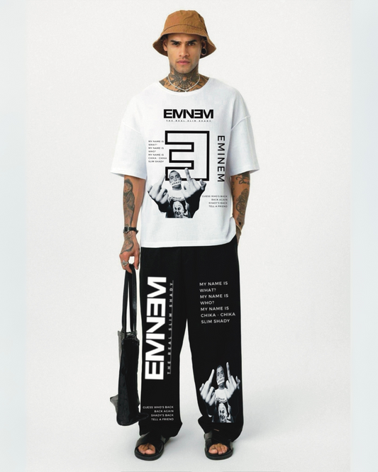 Men's chika-chika cordset (white and black)