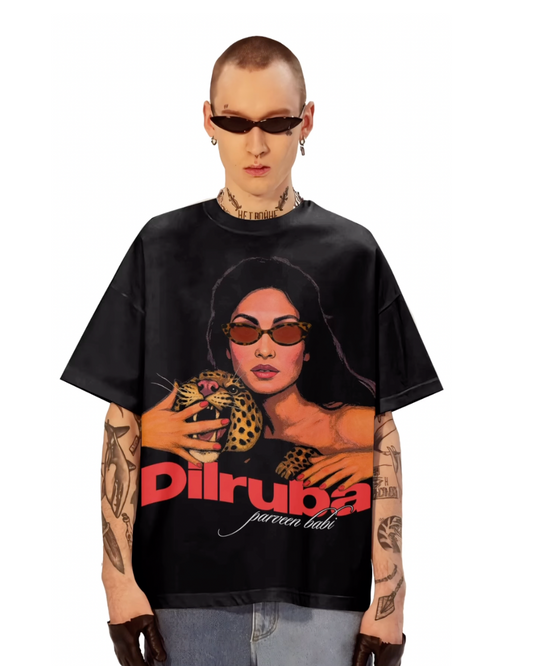 Dilruba babi  Unisex Exclusive Oversized Tee - Black