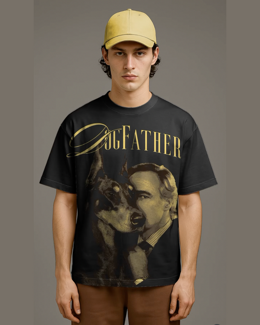 Dog father  Unisex Exclusive Oversized Tee - blacki