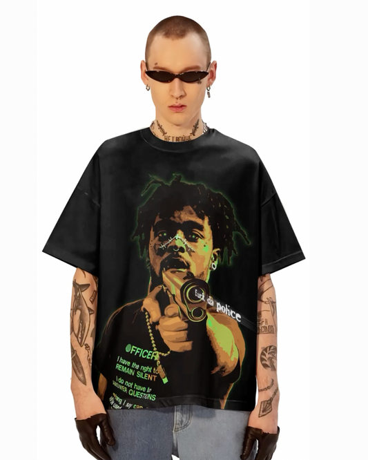 Fuck da police  Unisex Exclusive Oversized Tee - black