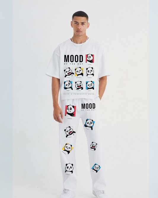 Men's mood of the day cordset (white and white)