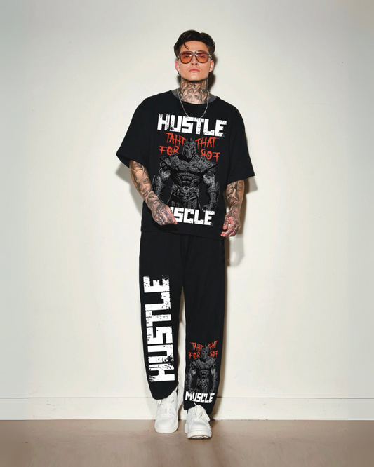 Men's muscle hustle cordset (Black and Black)