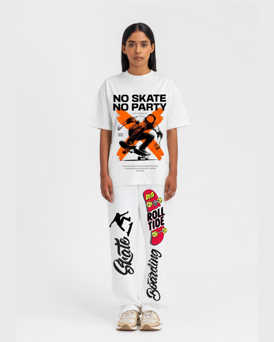 Women's no party cordset (white and white)