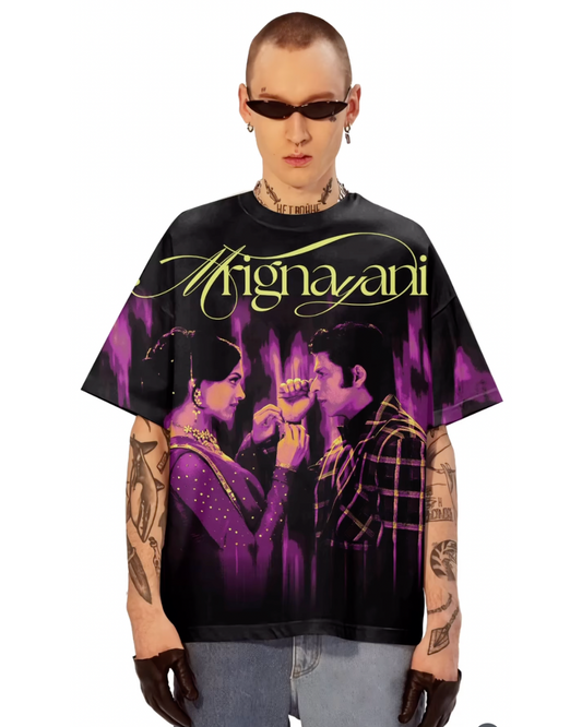 Om shanti om.  Unisex Exclusive Oversized Tee - Black