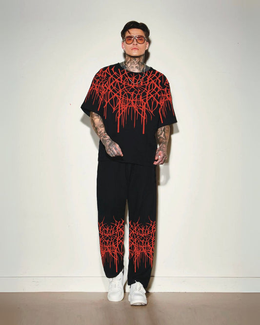 Men's Spidy Blood coordset Black and Black(*)