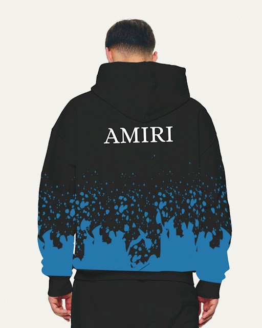 Unisex black Oversized Hoodie - Amiri