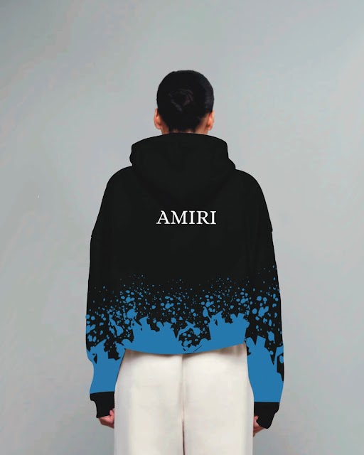 Unisex black Oversized Hoodie - Amiri